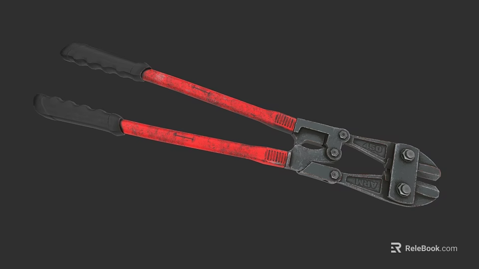 Hardware Tool Pliers With Black And Red Handles For DIY And Repair Work 3d model 
