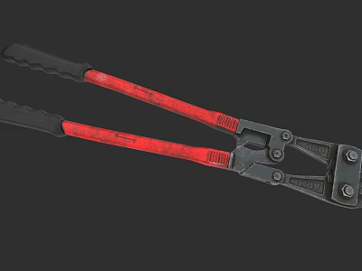 Hardware Tool Pliers With Black And Red Handles For DIY And Repair Work 3d model