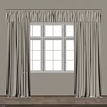 Beige Velvet Curtains For Modern Living Room Window With Wooden Frame And Natural Light