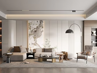 modern living room 3d model