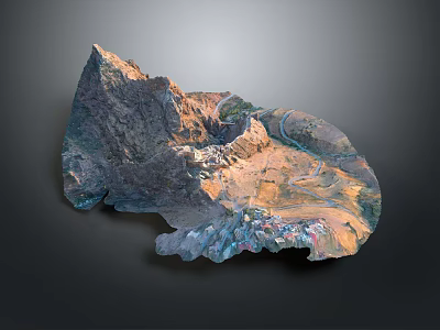 Stone Wood Handcrafted Sculpture With Natural Texture And Warm Wooden Tones 3d model