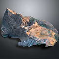 Stone Wood Handcrafted Sculpture With Natural Texture And Warm Wooden Tones