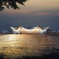 modern architecture characteristic building 3d model