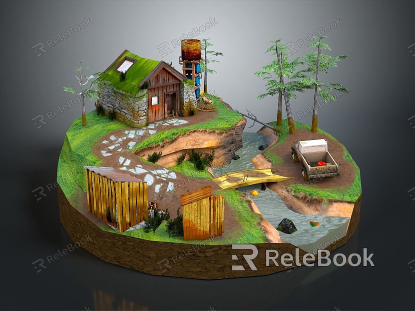 Cartoon Landscape Animation Landscape Landscape Landscape Landscape Rural Landscape Painting Outdoor Landscape Rural Landscape model