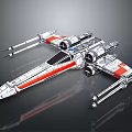 Detailed X Wing Starfighter Model Showcasing Cosmic Aerospace Features