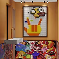Modern Shoe Store Interior With Display Racks Shoes Sofa Artwork And Windows