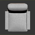 Modern Accent Chair With White Upholstery Wooden Armrests And Metal Legs In Contemporary Design