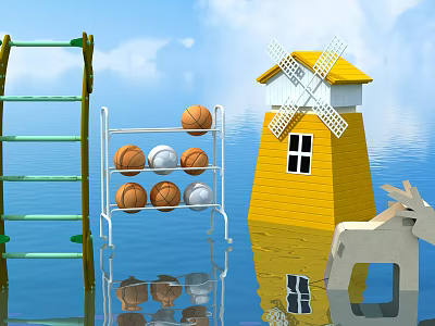 modern children's toys 3d model