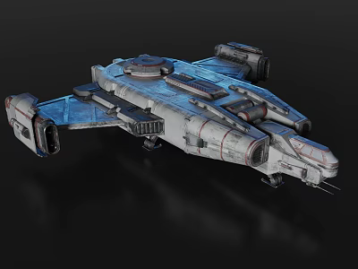 3D Rendered Sci-Fi Fighter with Futuristic Streamlined Design and Multiple Engines 3d model