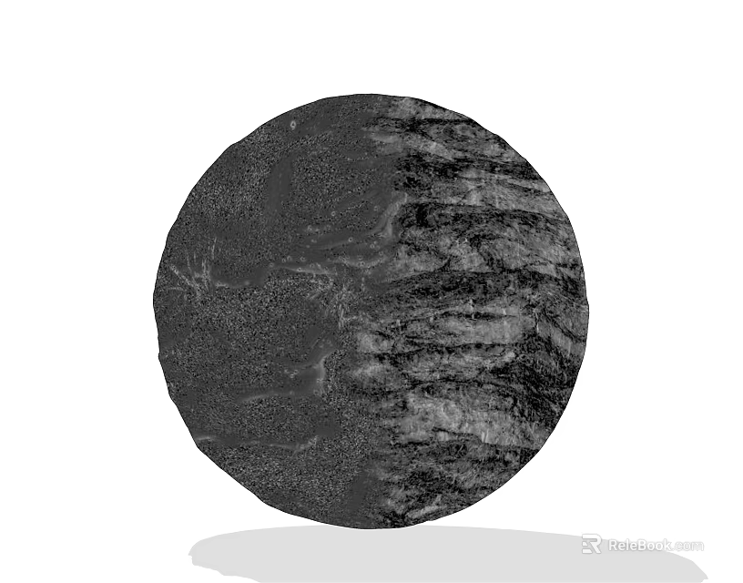 Modern Round Wall Decor With Natural Stone Texture For Home Interior Design 3d model 