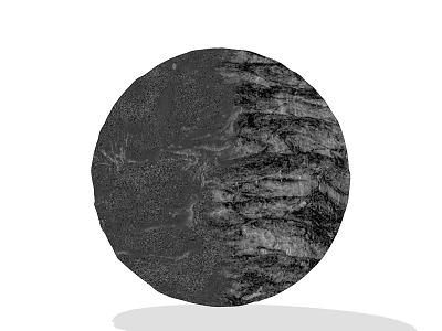 Modern Round Wall Decor With Natural Stone Texture For Home Interior Design 3d model