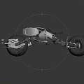 Futuristic Concept Motorcycle With Large Tires Exposed Mechanical Parts And Sleek Structure