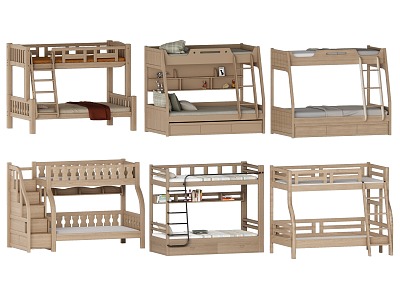 Modern children's bed up and down model