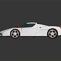 White Sports Car With Red Interior Sleek Aerodynamic Design And Red Accent Wheels