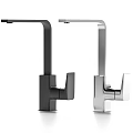 Modern Stylish Black And Silver Faucets With Contemporary Design Features