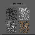 Minotti Rockery Stones in Black White Mixed and Brown Yellow Varieties