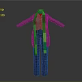 Stylish Winter Outfit With Brown Coat Red Shirt Plaid Pants And Colorful Scarf