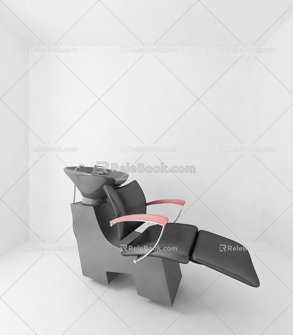 Modern shampoo chair barber shop utensils barber shop supplies 3d model