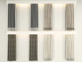 Modern Curtains 3d model