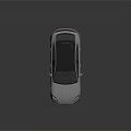 White Sporty SUV With Black Roof And Blue Alloy Wheels Design