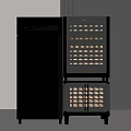 Modern Stainless Steel Wine Cooler and Refrigerator as Kitchen Appliances in Home