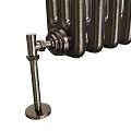 Black Traditional Vertical Column Radiator With Steel Construction For Home Heating Systems