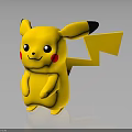 Yellow Pikachu Cartoon Character With Black Tipped Ears Red Cheeks And Lightning Bolt Tail
