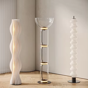 Modern Floor Lamp Combination Hula Skirt Lamp Bamboo Lamp FLOS Glass Lamp 3d model