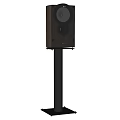Home Audio Stand Mounted Speaker With Brown Cabinet And Black Base