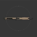 Modern Tactical Assault Rifle With Brown Black Finish Wooden Magazine And Ammunition
