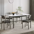 Retractable Dining Table Now Dining Table Rock Plate Dining Table Minimalist Dining Table Italian Style Dining Table 3d model