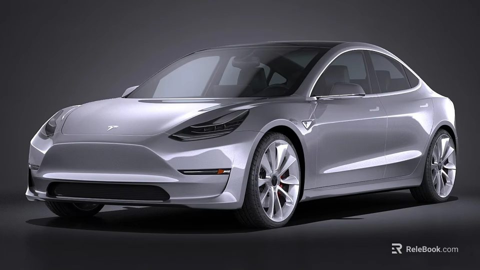 Silver Sleek Modern Sedan With Streamlined Body Alloy Wheels And LED Headlights 3d model 