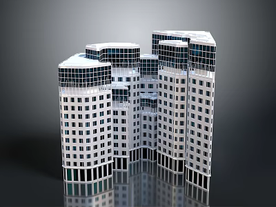 High-rise City High-rise Building High-rise Building City Building Commercial Building Building Office Building 3d model