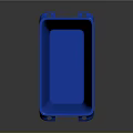 High Quality Blue Recycling Trash Can With Secure Lid And Recycling Symbol Design