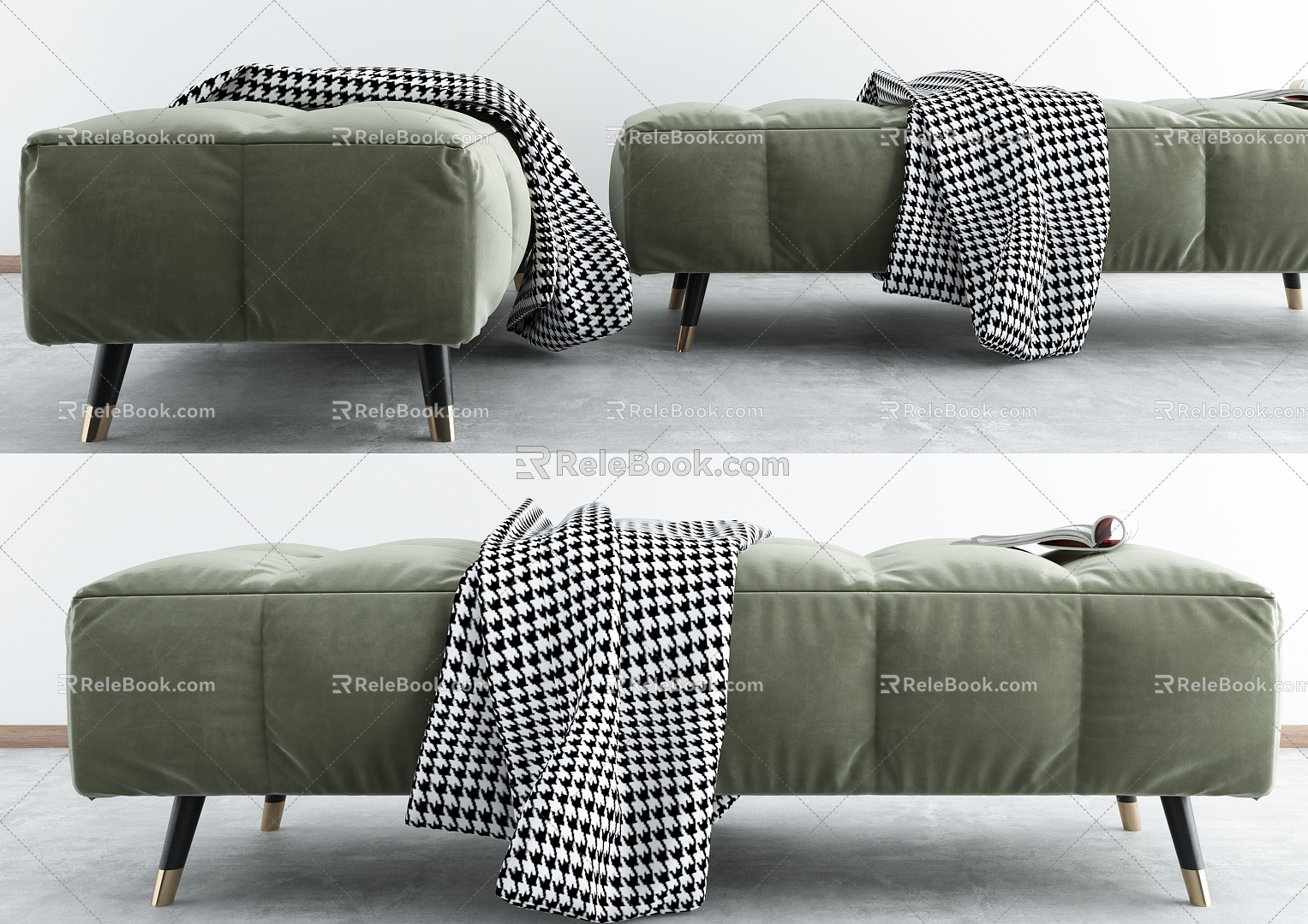 Modern Sofa Bench 3d model