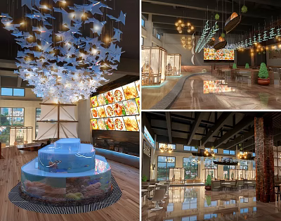 INDUSTRIAL LOFT RESTAURANT 3d model