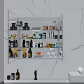 Bathroom Wall Cabinet Featuring Glass Doors LED Lighting And Organized Toiletries Storage