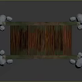 Traditional Red Wooden Bridge Structure With Stone Supports And Curved Design