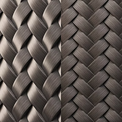 Modern Woven Texture Background Wall With Light And Dark Gray Decorative Patterns 3d model