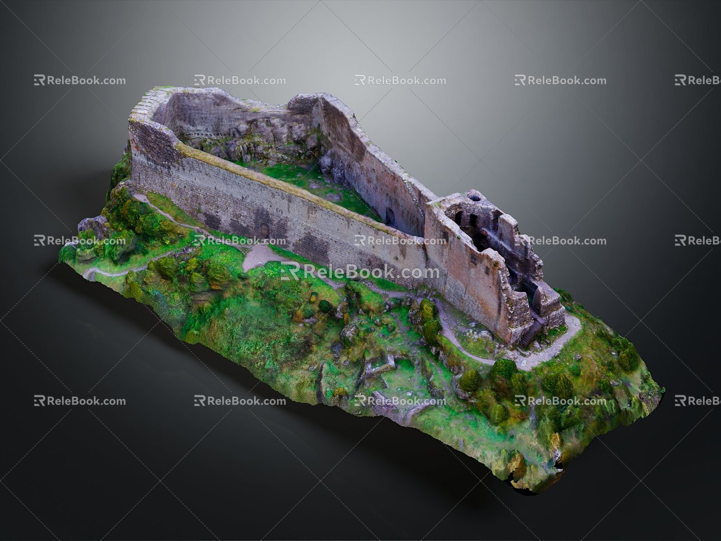 Monuments Sites Sites Sites Ruins Castle Fortress Ancient Castle Ancient Ruins Realistic 3d model