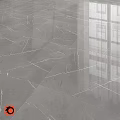Gray Marble Patterned Floor With White Veins And Smooth Surface Texture 3d model