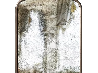 Vintage Aged Mirror With Textured Surface Reflection 3d model