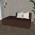 Leather sofa 3d model