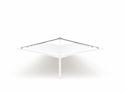 White Metal Frame Playground Equipment With Mesh Design For Outdoor Kids Activities 3d model