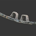 Two Ancient Wooden Shields With Metal Straps And Worn Medieval Design