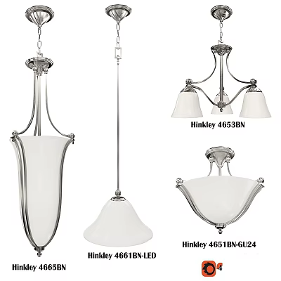 Vintage chandelier hanging Hinkely Lighting Bolla 3d model