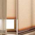 Elegant Roman Blinds In Beige And Light Brown Tones For Window Interior Decoration With Natural Light