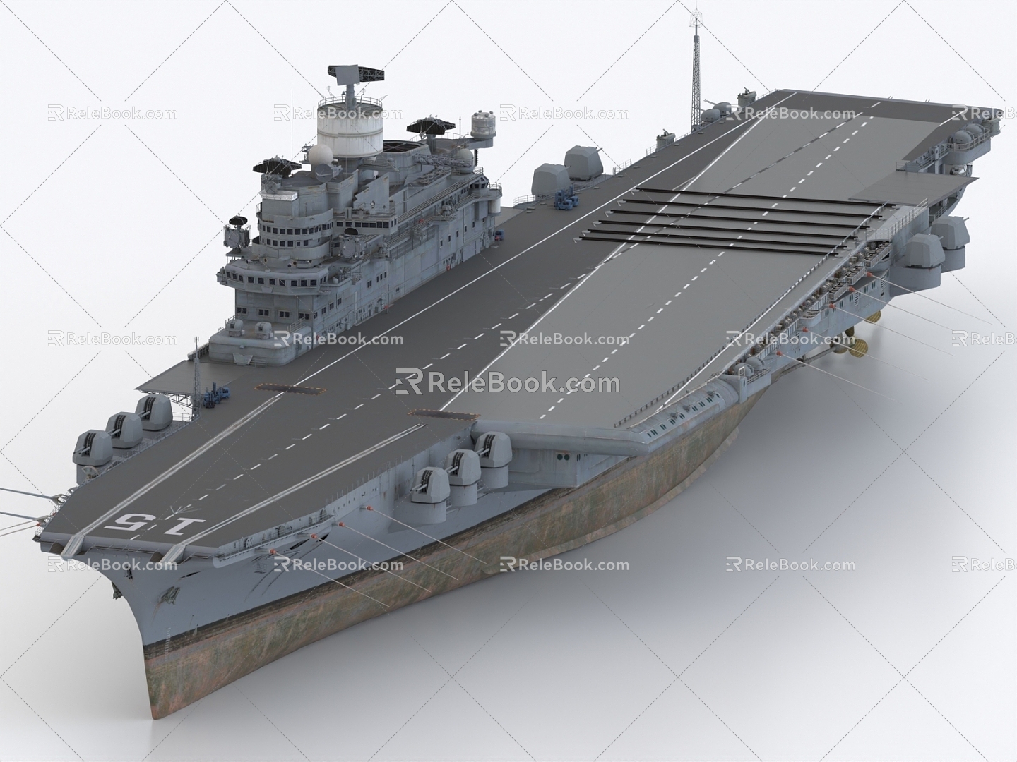 Melbourne aircraft carrier 891 engineering aircraft carrier warship 3d model