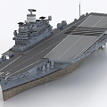 Melbourne aircraft carrier 891 engineering aircraft carrier warship 3d model