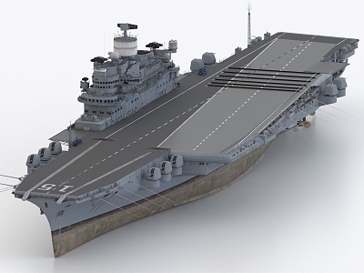 Melbourne aircraft carrier 891 engineering aircraft carrier warship 3d model